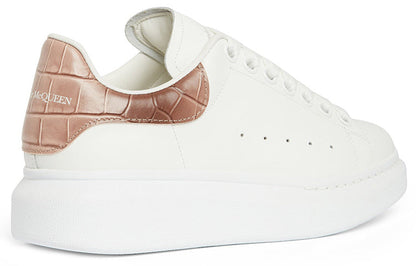 Alexander McQueen Oversized White Burnt Pink Croc (Women's)