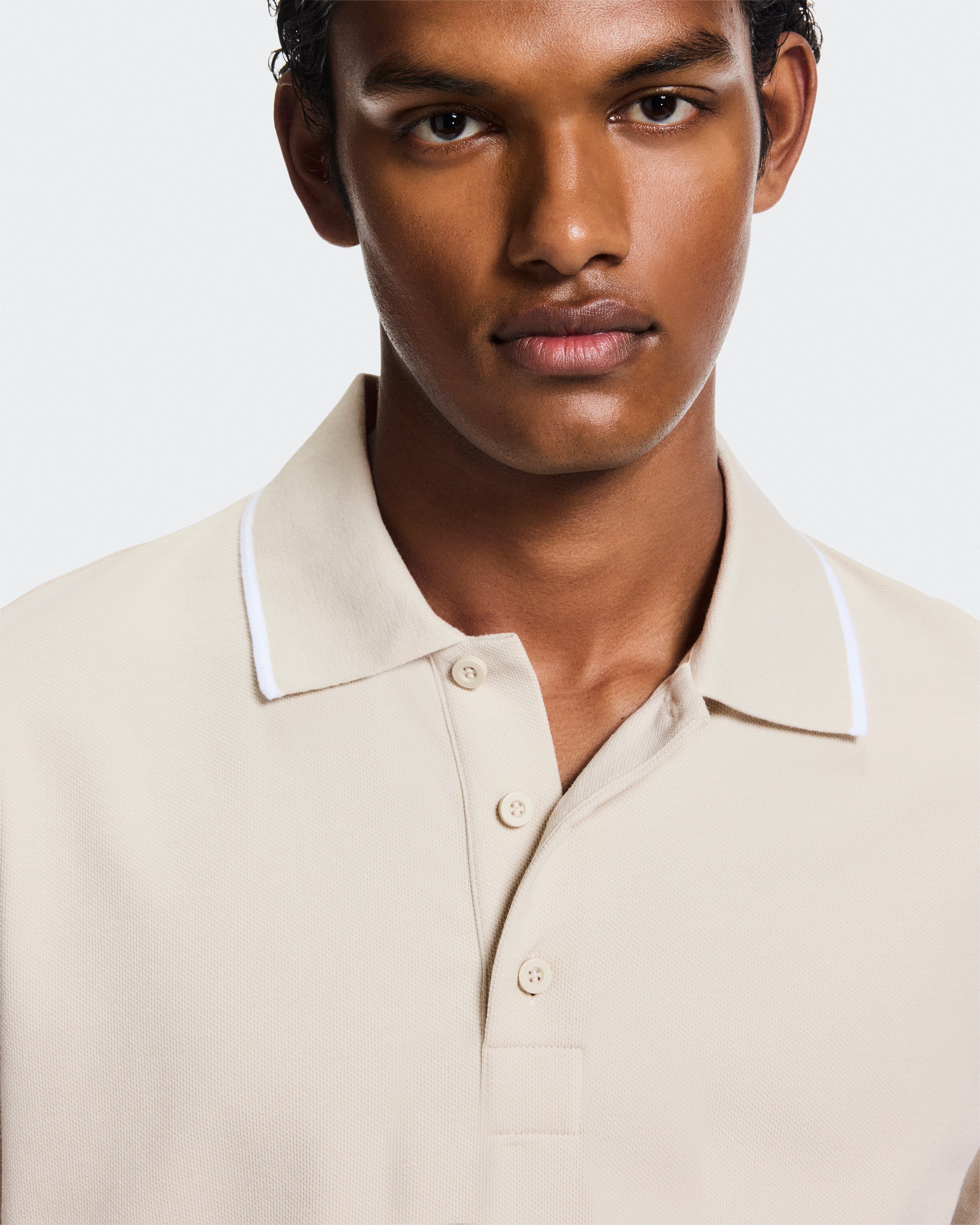 On Courtside Polo Sand | White