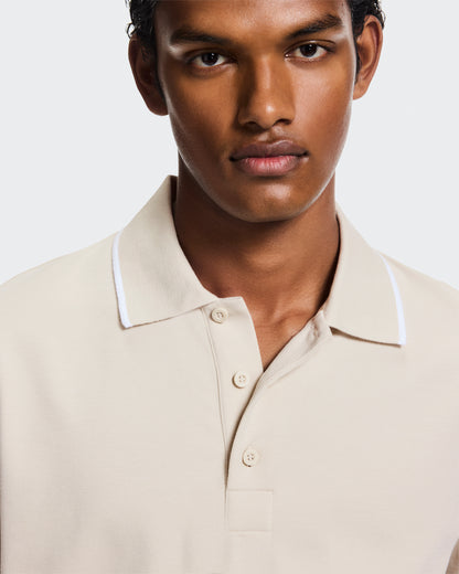 On Courtside Polo Sand | White