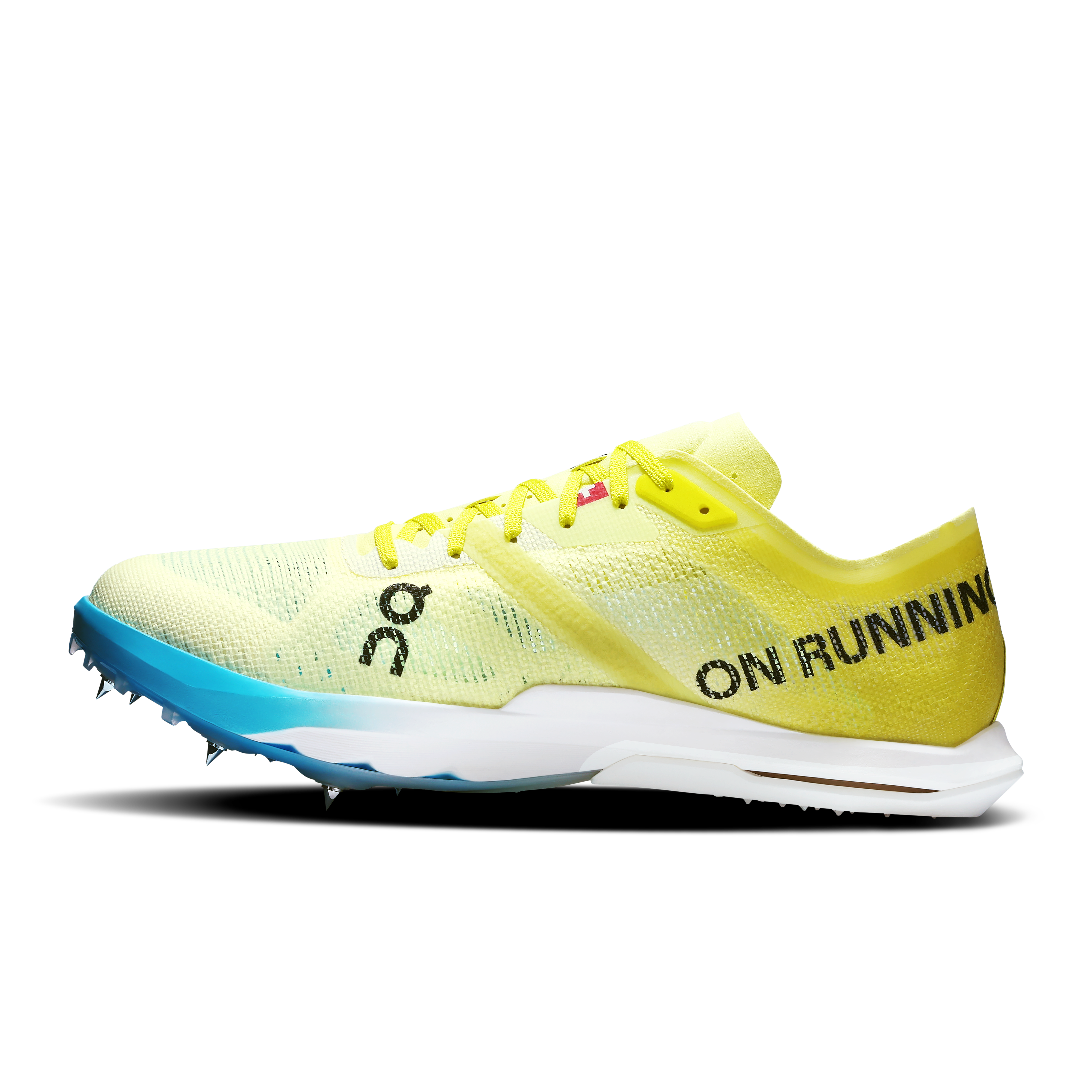 on running cloudspike citius 2 limelight white (women's)