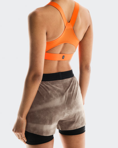 on 3" performance shorts aop Cinder | Black (Women's)