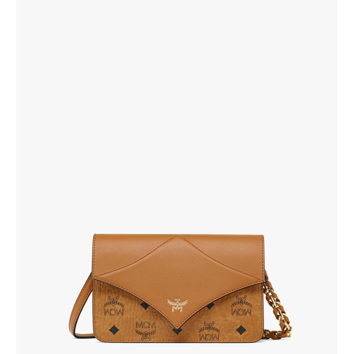 MCM Diamond Shoulder Bag In Visetos Leather Mix