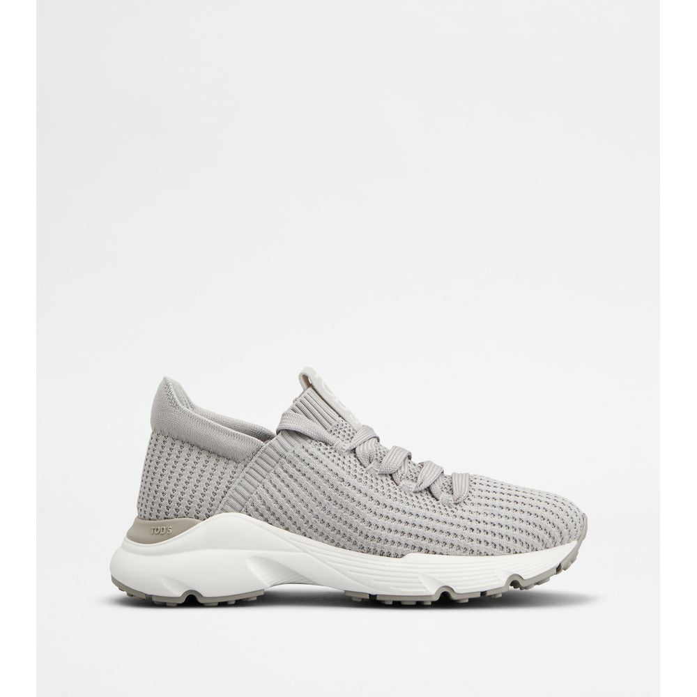 Tods Sock Sneakers In Fabric Grey Womens