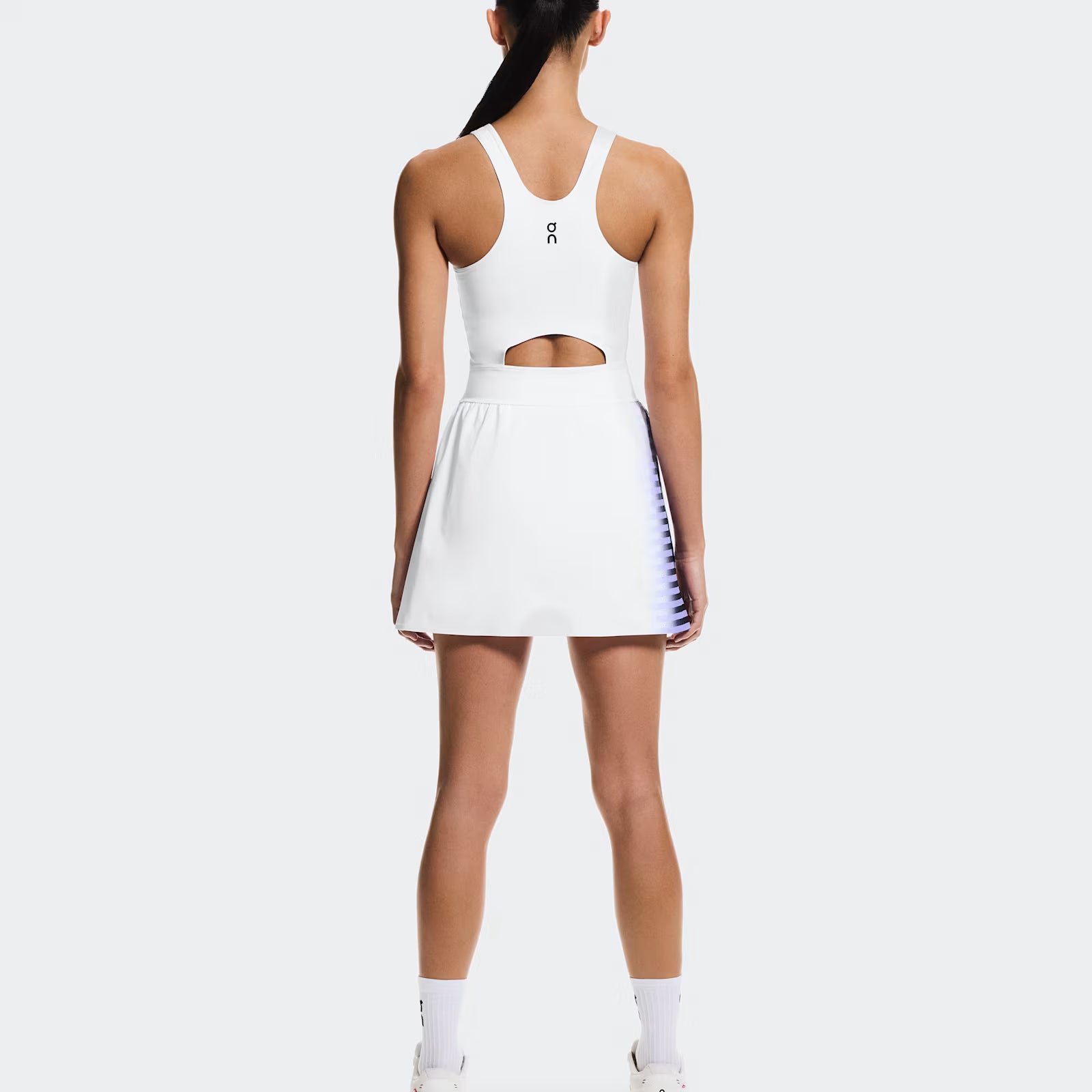 On Court Dress Split Edge White | Black (Women'S)
