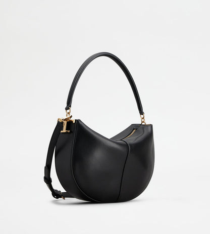 Tods T Case Hobo Bag In Leather Mini Black
