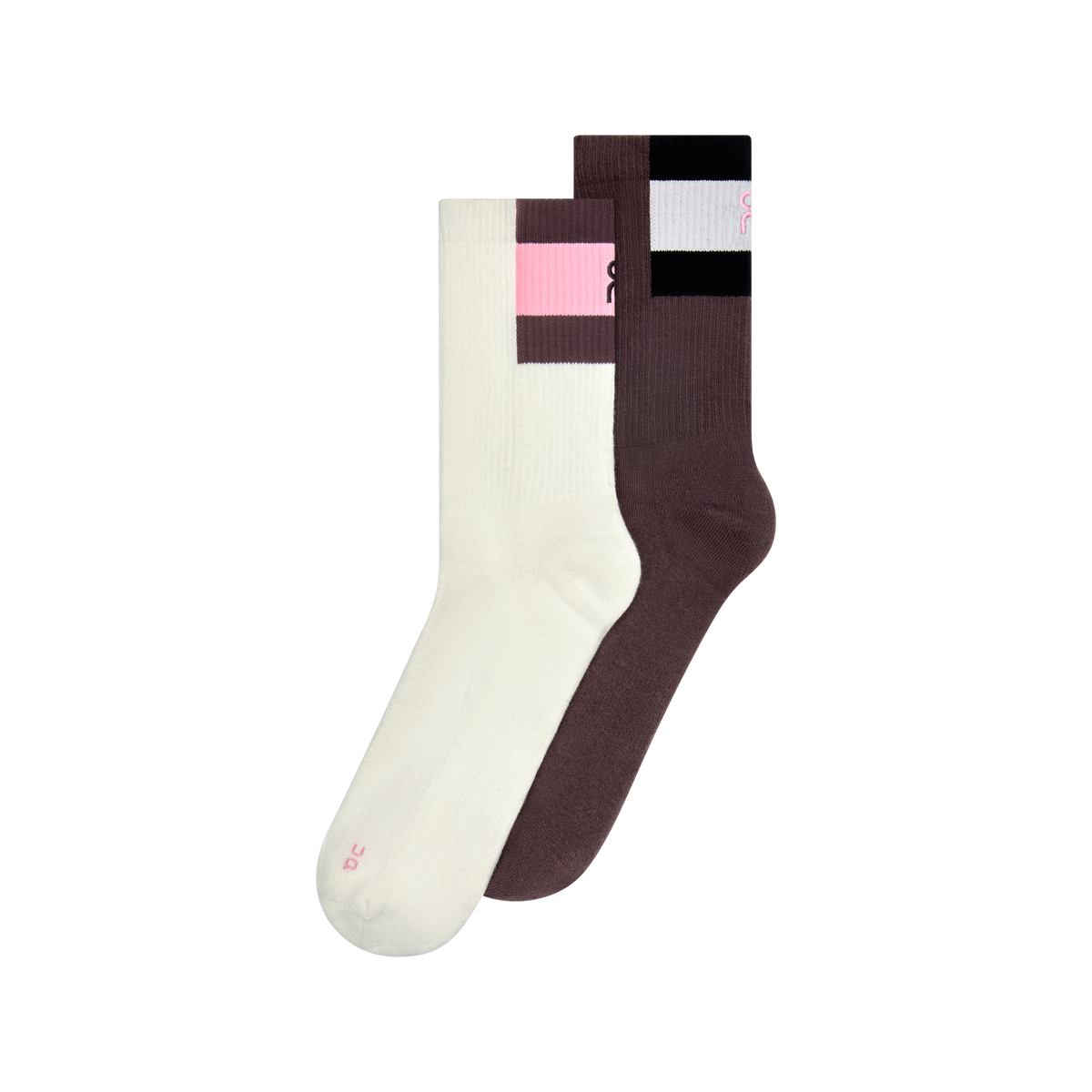 On Courtside Sock High 2P Ivory | Mulberry