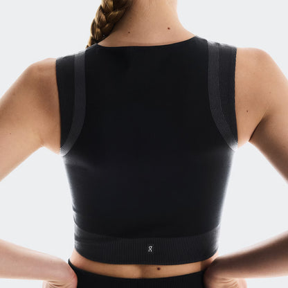 On Studio Knit Crop Black | Eclipse (Women'S)