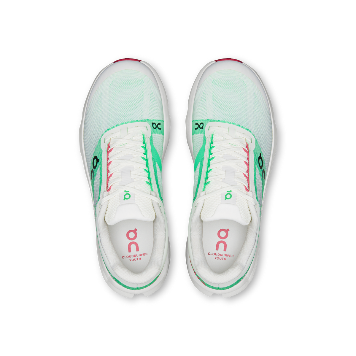 On Cloudsurfer Verdite Ivory Kids