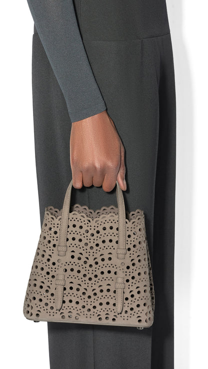 Alaïa Mina 20 Bag In Perforated Vienne Nubuck