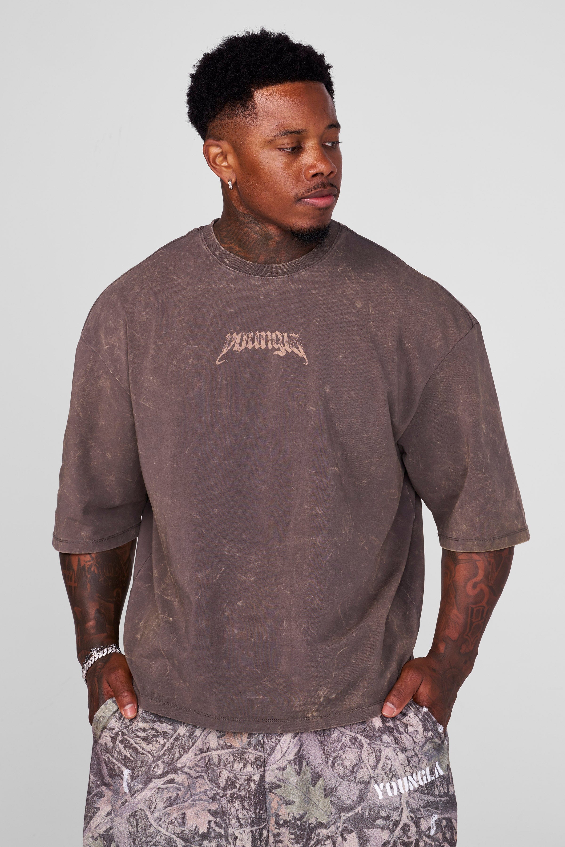 YoungLA 4005 - Galaxy Tees Brown Wash