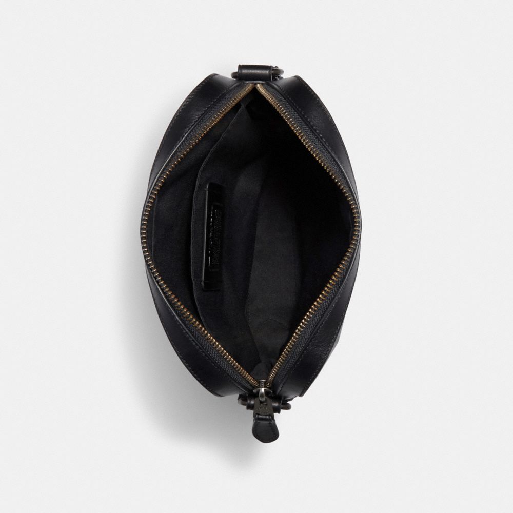 Coach Houston Flight Bag In Signature Leather Gunmetal Black