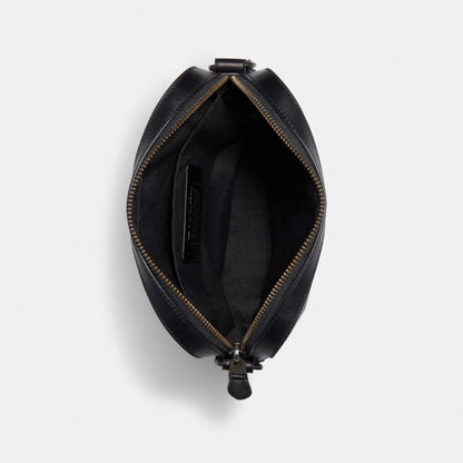 Coach Houston Flight Bag In Signature Leather Gunmetal Black