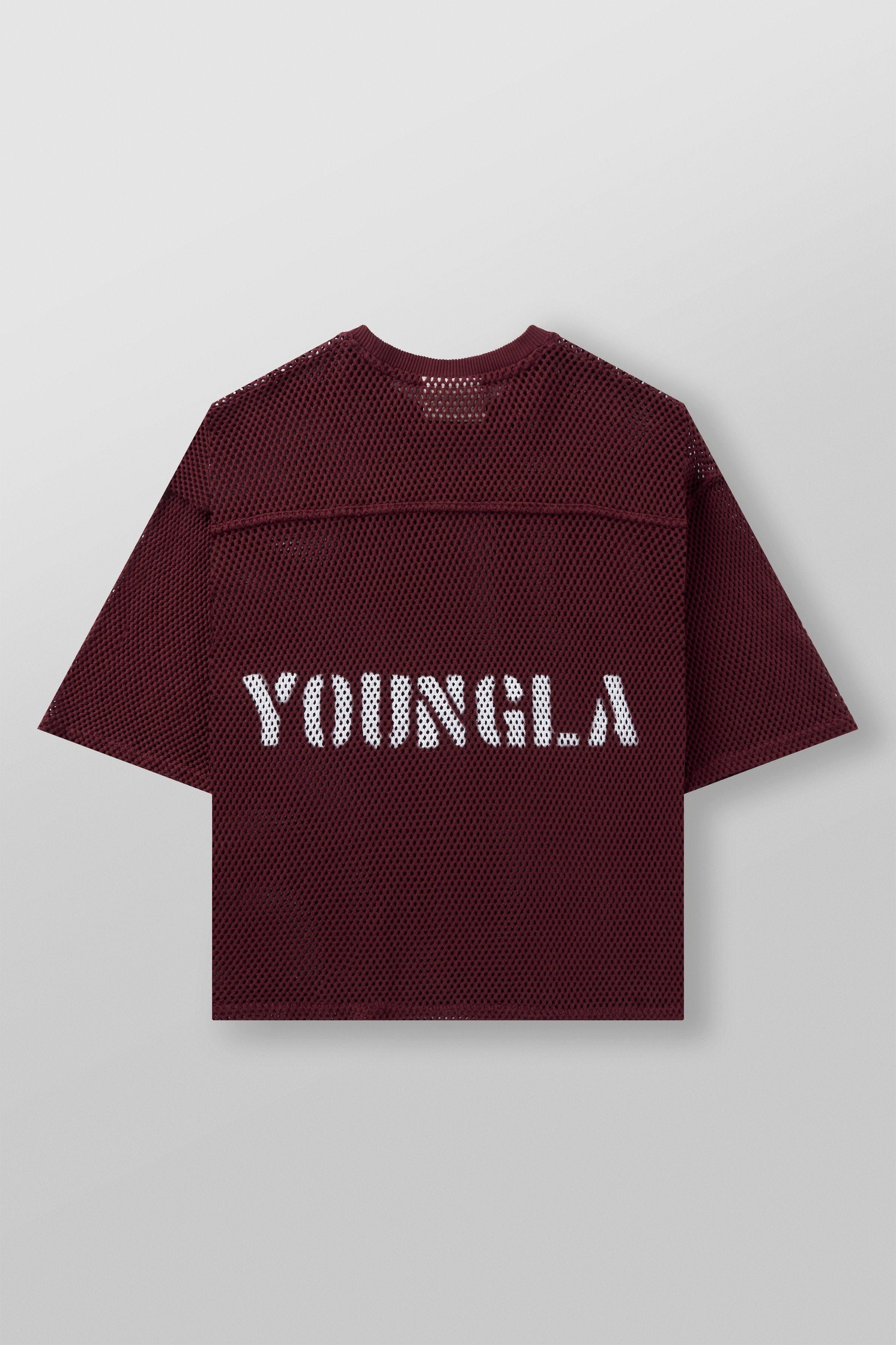 YoungLA 4022 - Cotton Mesh Tees Burgundy