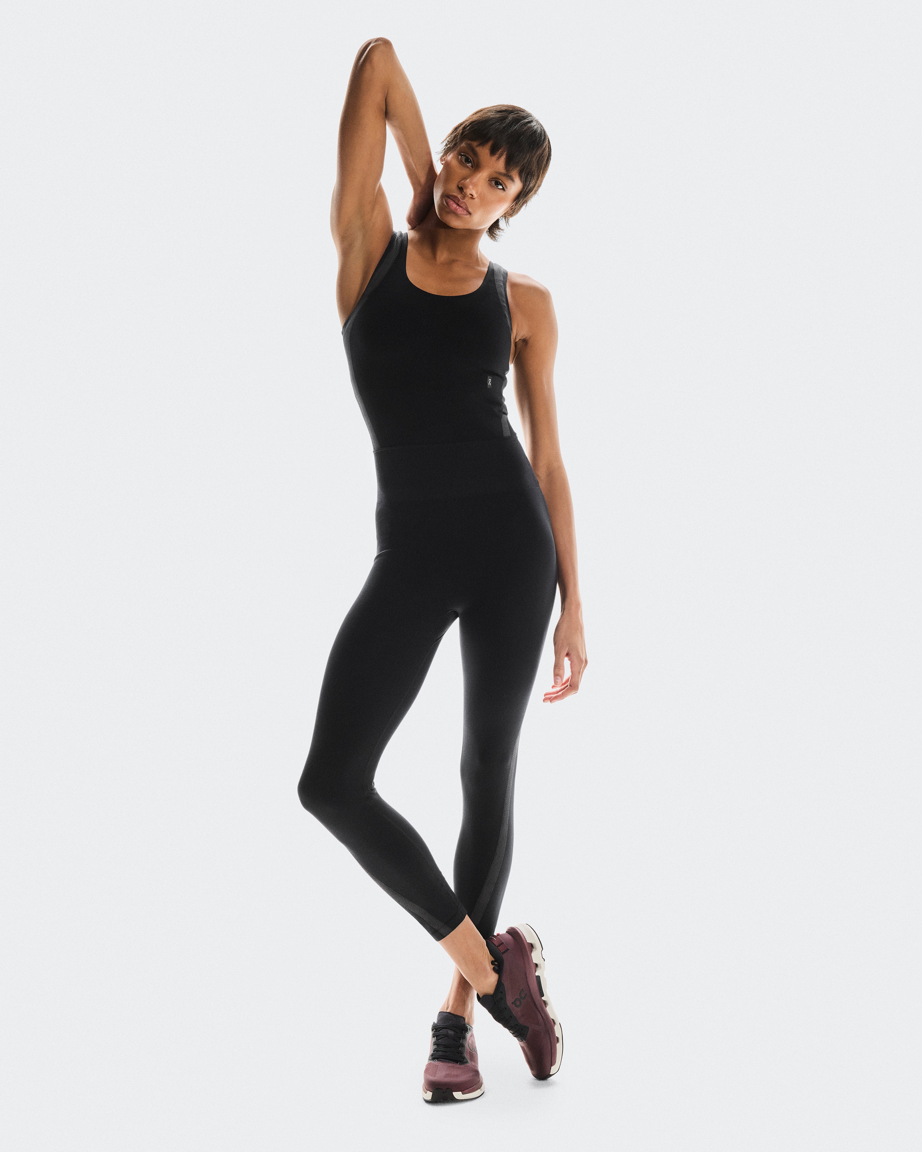 On Studio Knit Bodysuit 7/8 Black | Eclipse (Women's)