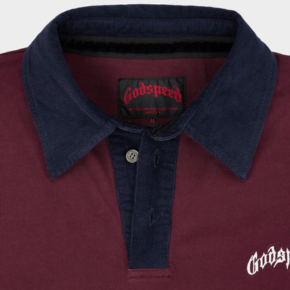 Godspeed Victor Minimal Crest Polo (Burgundy / Navy)