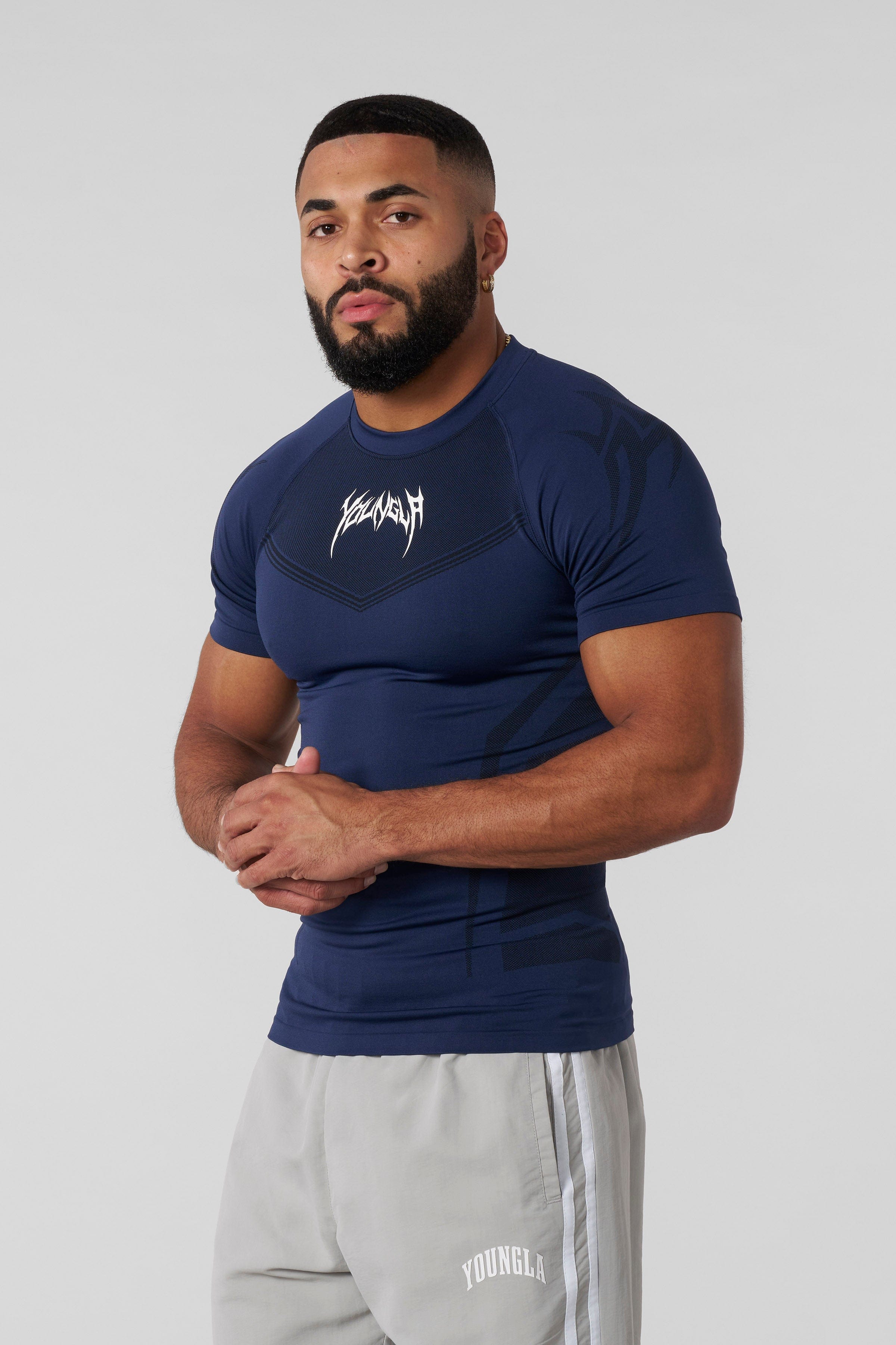YoungLA 4041 - Warrior Compression Tees Navy