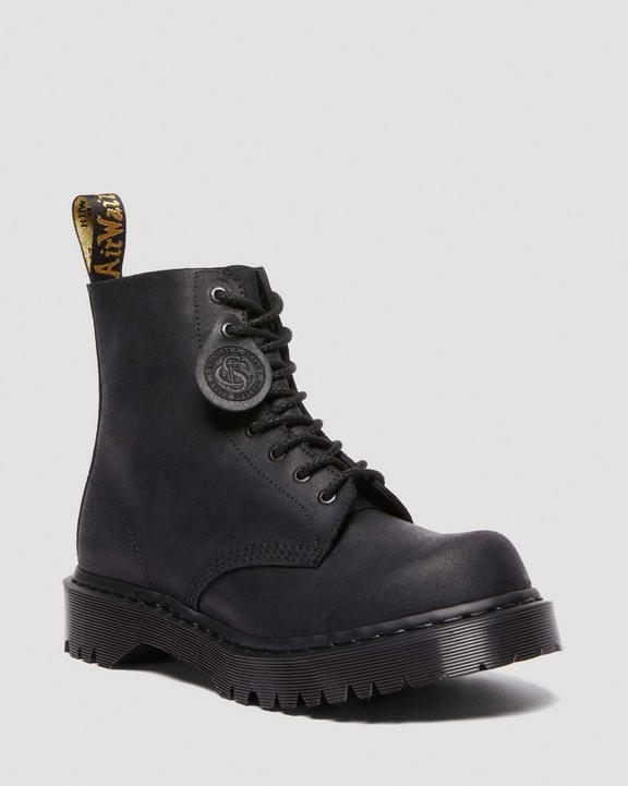 Dr. Martens Bex Bump Toe Leather Boots Black - Mens