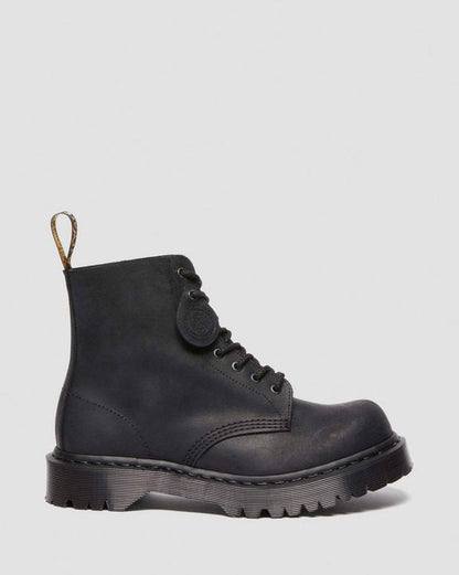 Dr. Martens Bex Bump Toe Leather Boots Black - Womens