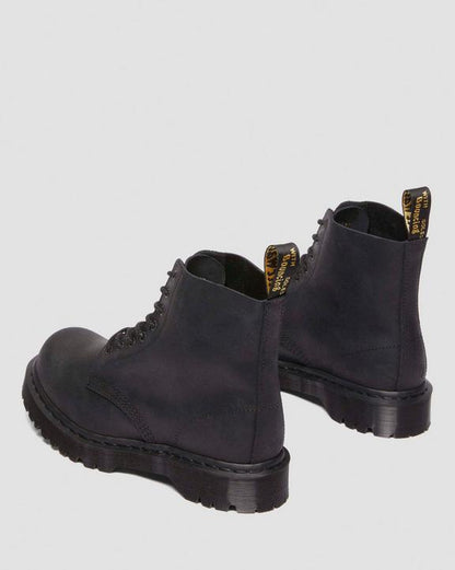 Dr. Martens Bex Bump Toe Leather Boots Black - Womens