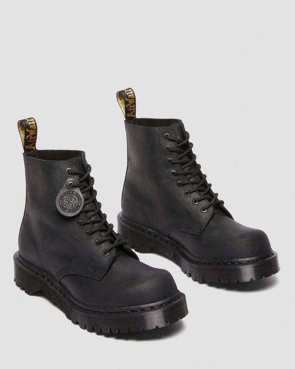 Dr. Martens Bex Bump Toe Leather Boots Black - Womens