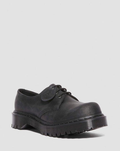 Dr. Martens Bex Bump Toe Leather Shoes Black - Womens