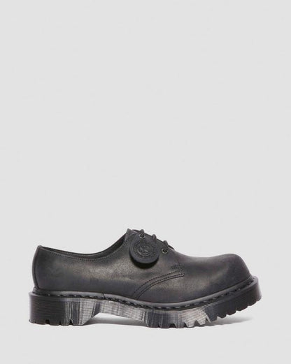 Dr. Martens Bex Bump Toe Leather Shoes Black - Womens