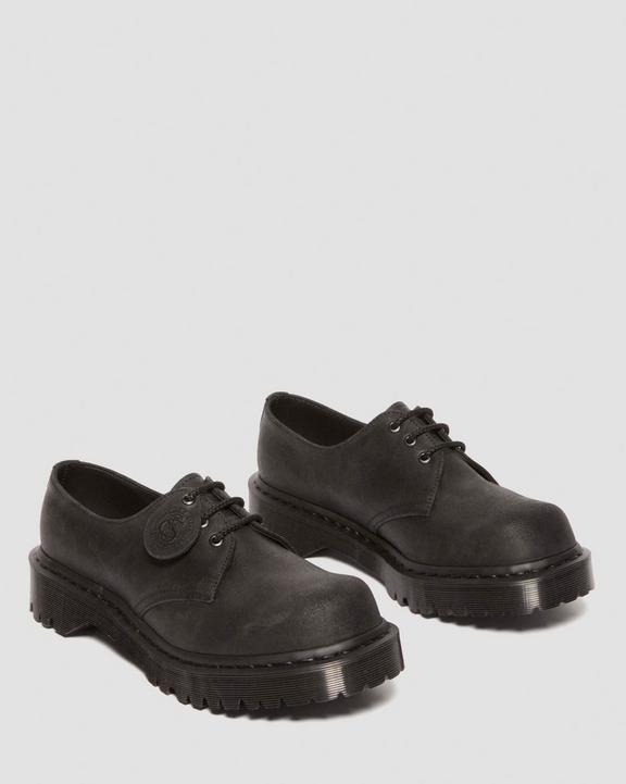 Dr. Martens Bex Bump Toe Leather Shoes Black - Mens