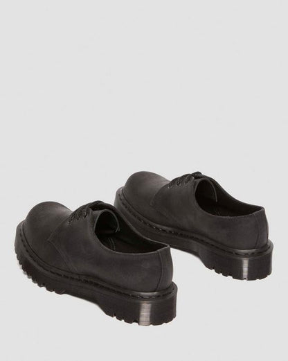 Dr. Martens Bex Bump Toe Leather Shoes Black - Mens
