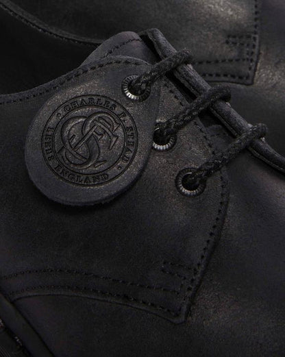 Dr. Martens Bex Bump Toe Leather Shoes Black - Womens