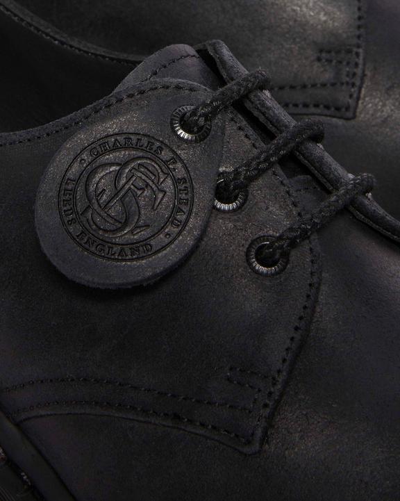 Dr. Martens Bex Bump Toe Leather Shoes Black - Womens