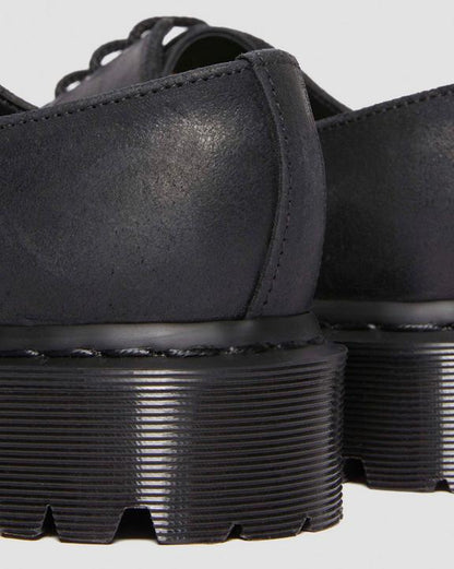 Dr. Martens Bex Bump Toe Leather Shoes Black - Womens