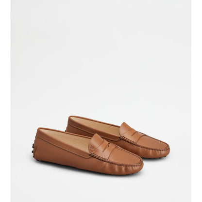 Tods Gommino Loafers In Leather Brown Womens