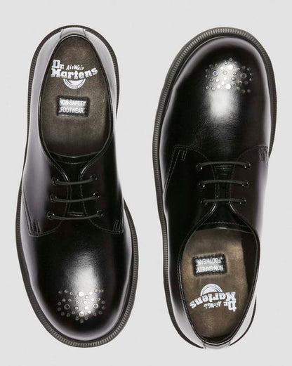 Dr. Martens Analine Leather Steel Toe Shoes Black Analine - Mens