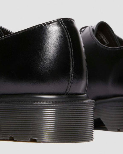 Dr. Martens Analine Leather Steel Toe Shoes Black Analine - Womens