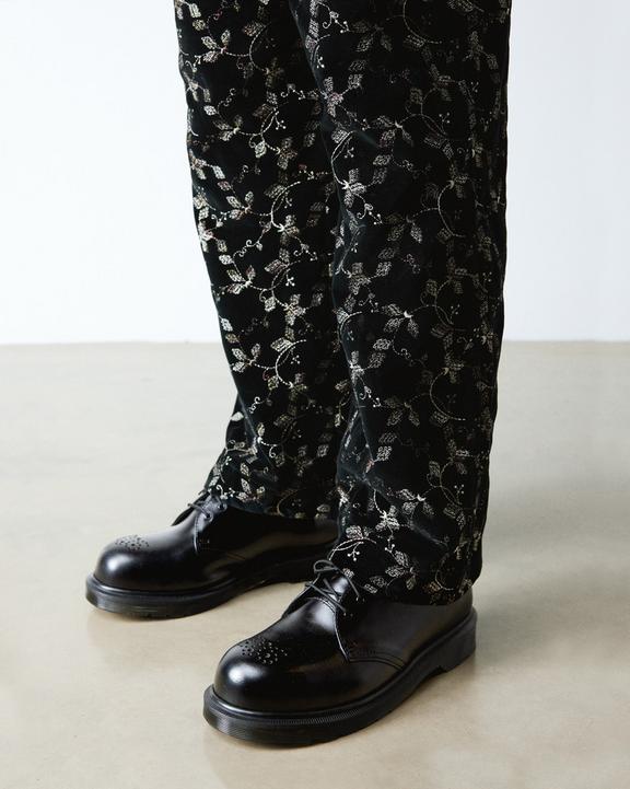 Dr. Martens Analine Leather Steel Toe Shoes Black Analine - Mens