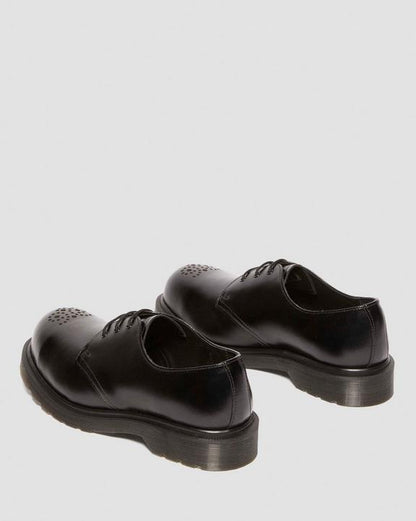 Dr. Martens Analine Leather Steel Toe Shoes Black Analine - Womens