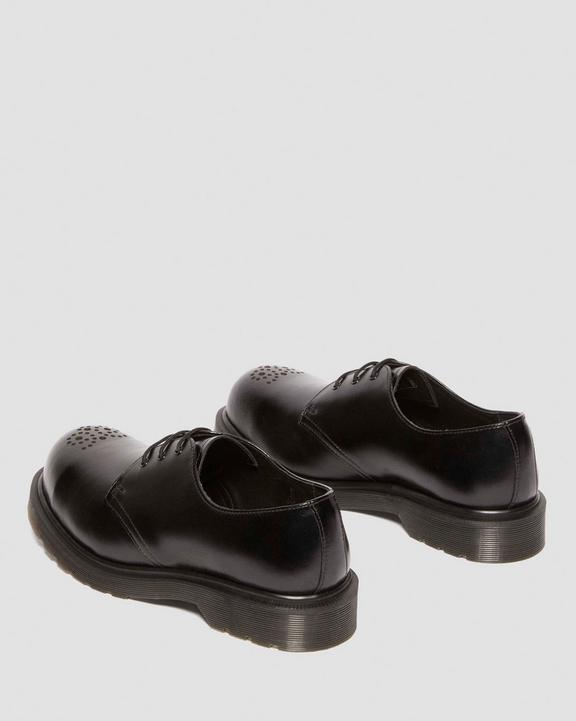 Dr. Martens Analine Leather Steel Toe Shoes Black Analine - Womens