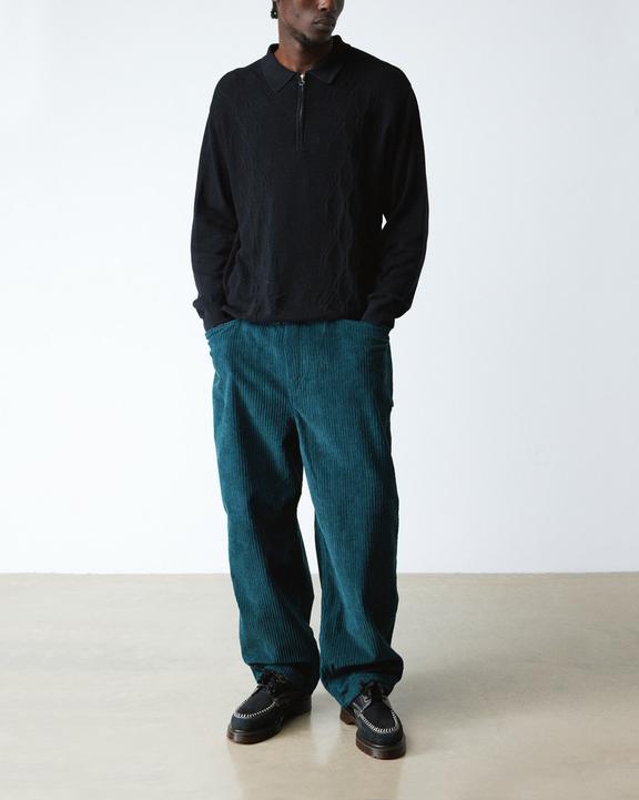 Dr Martens Lowell Mixed Material Moc Toe Shoes - Black