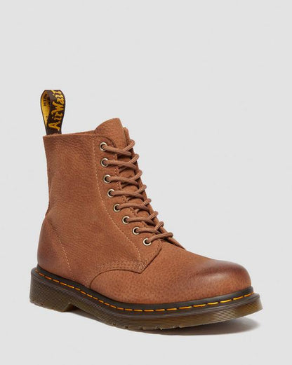 Dr Martens Pascal Tumbled Nubuck Lace Up Boots - Desert Brown
