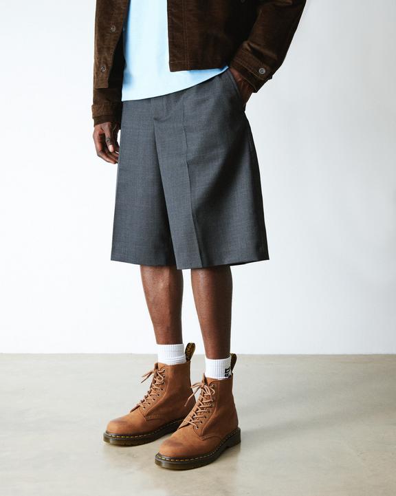 Dr. Martens Pascal Tumbled Nubuck Lace Up Boots Desert Brown - Mens