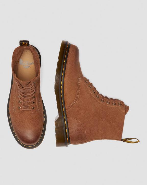 Dr Martens Pascal Tumbled Nubuck Lace Up Boots - Desert Brown