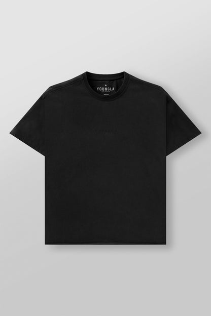 YoungLA 4097 - Cropped Tailored Tees Black Wash