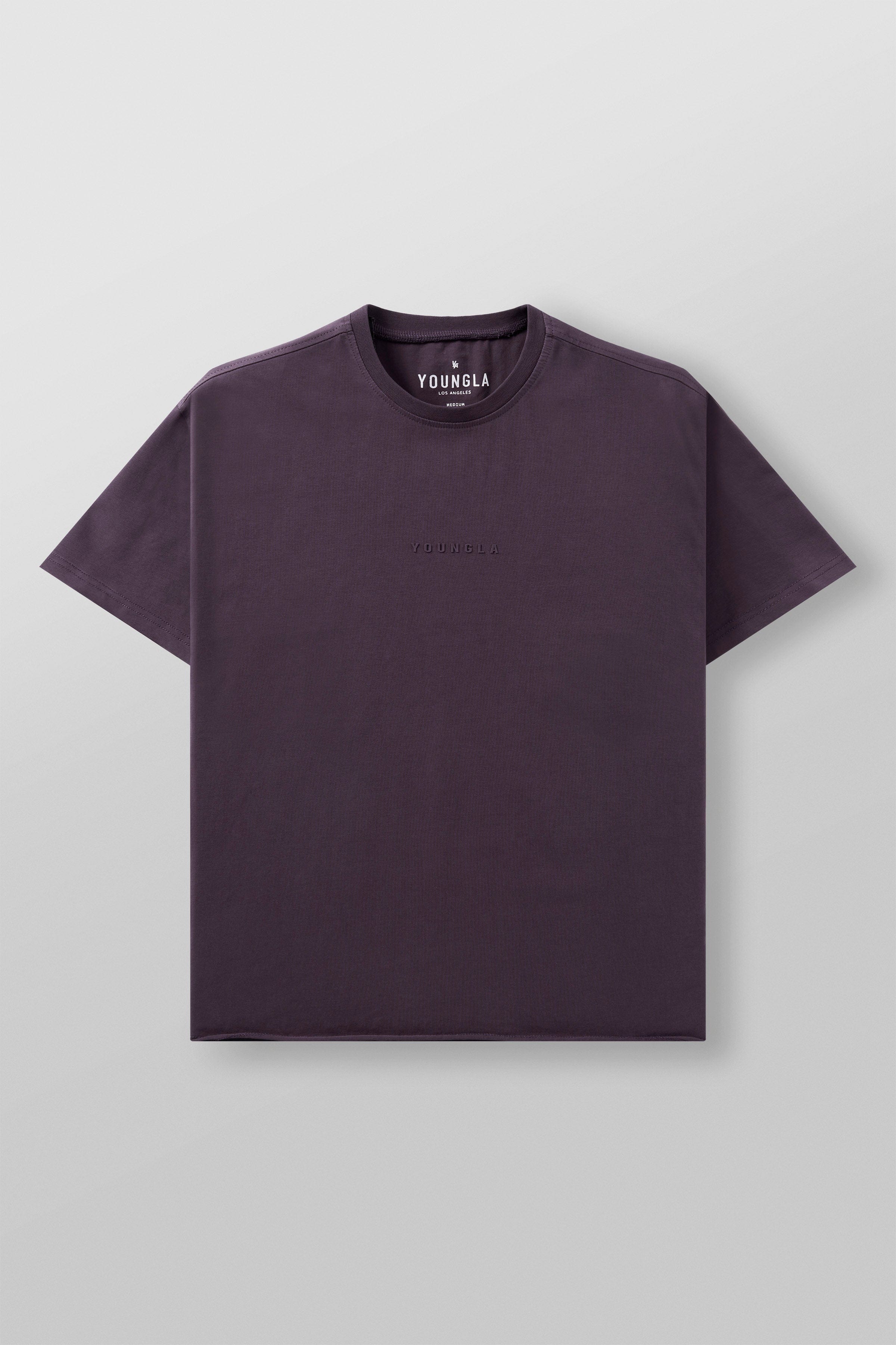 YoungLA 4097 - Cropped Tailored Tees Purple Wash