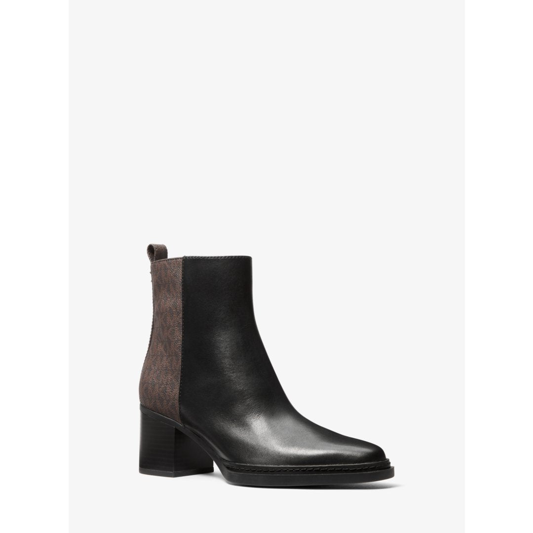Michael Kors Lex Leather and Signature Logo Boot