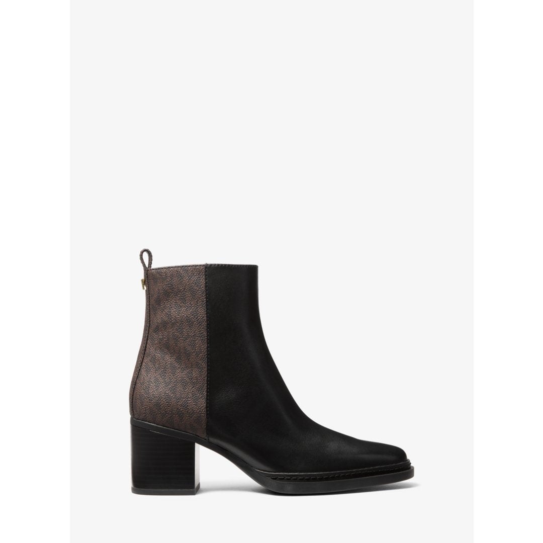 Michael Kors Lex Leather and Signature Logo Boot