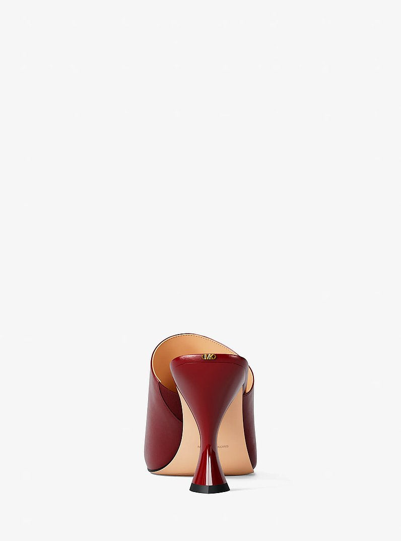 Michael Kors Haisley Leather Mule DEEP RED