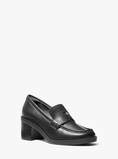 Michael Kors Jennings Leather Loafer Pump BLACK
