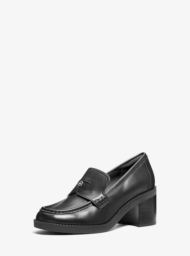 Michael Kors Jennings Leather Loafer Pump BLACK