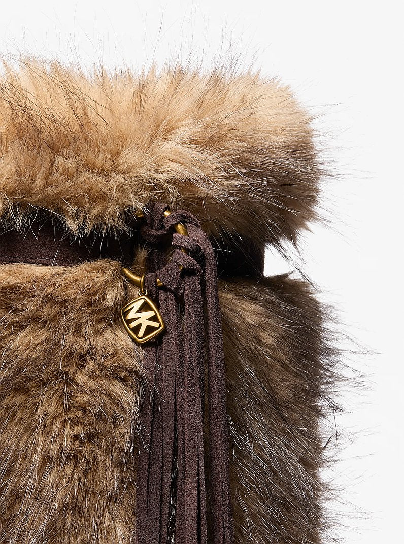 Michael Kors Starling Faux Fur Puffer Boot DK CAMEL MLT