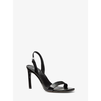 Michael Kors Kasia Crackled Leather Sandal